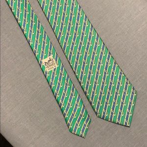 Hermes patterned men's anchor tie 💯 silk